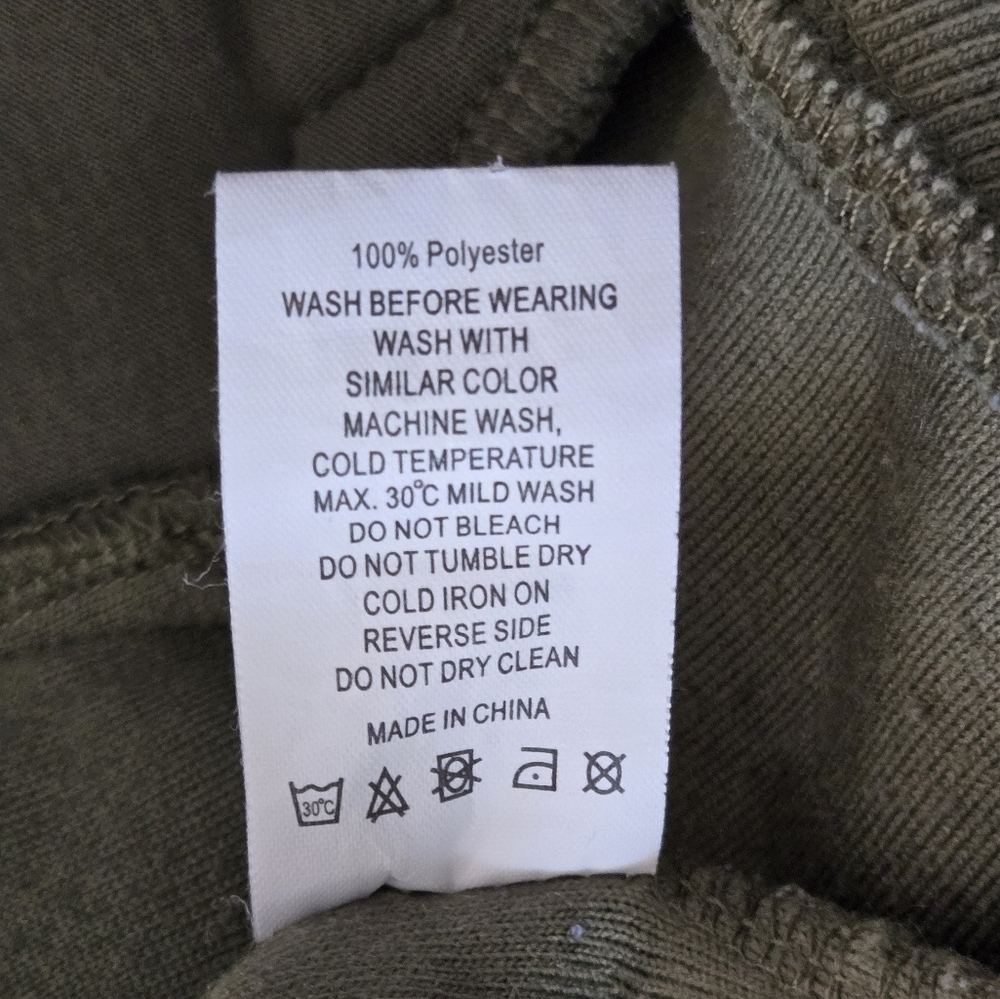 Active Flying V Olive Green Sherpa Zip Bomber Jacket Size:XXL - Picture 6 of 8